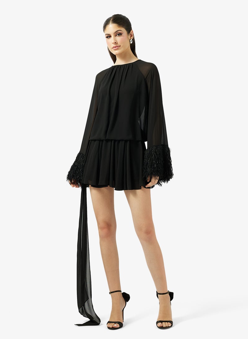 Jaded Rose Elegant Feminine Fit Short Dress - Image 1